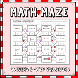 Valentines Math Maze - Solving 1 Step Equations