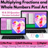 Multiplying Fractions and Whole Numbers Valentines Day Mat