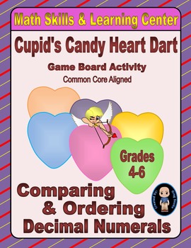 Preview of Valentine's Math Skills & Learning Center (Compare & Order Decimals)