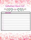 Valentines Name List