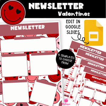 Preview of Valentines Newsletter Template | Google Slides Newsletter Templates