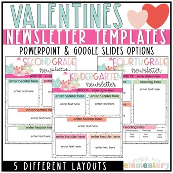 Preview of Valentines Newsletter Templates | Valentine's Day Edition | Editable