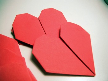 Valentines Origami Hearts With Origami Paper And Easy Printable Instructions