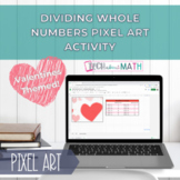 Valentines Pixel Art - Dividing Whole Numbers Self Correct