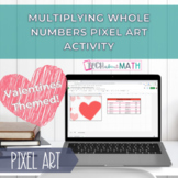 Valentines Pixel Art - Multiplying Whole Numbers Self Corr