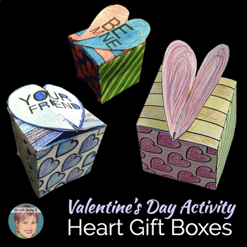 Preview of Valentine's Day Craft Craft Activity: Pop Art Gift Box or Candy Box