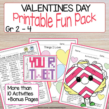 Preview of Valentines Day Theme Unit | Secret Code Math | SEL | Crossword | Writing