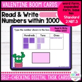 Valentines Read and Write numbers to 1000 BOOM™ Cards | 2.NBT.3