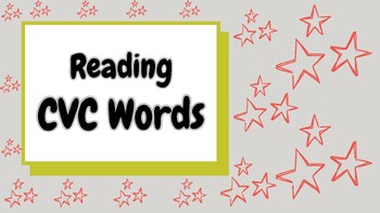 Preview of Valentines Reading CVC Words Practice Quiz Presentation in White Red Illustrativ