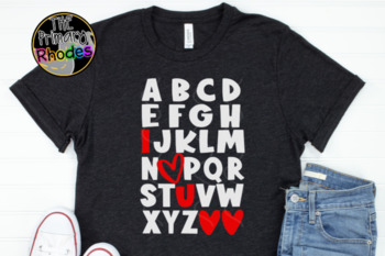 Download Valentines Svg Abc I Love You Cut File Silhouette Cameo Teacher Shirt