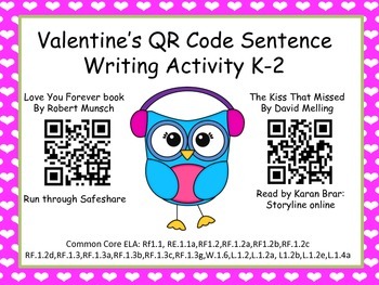Preview of Valentine's Sentences K-2 (Common Core Aligned)