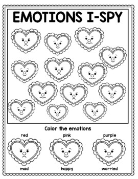 Valentines Social Emotional Free Resource - Emotions I Spy by Printable ...