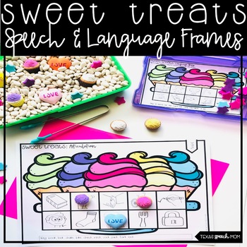 Preview of Valentines Speech Therapy: No Prep Articulation and Language Frames