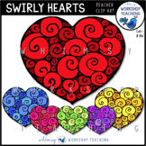 Valentines Swirly Heart Graphics FREE Whimsy Workshop Teaching