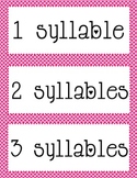 Valentine's Syllable Sort (1, 2 and 3 Syllables)