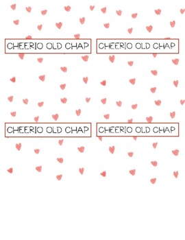 Preview of Valentines Tags Cheerios
