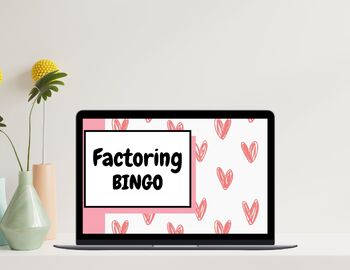 Preview of Valentines Themed | Factoring BINGO | Mixed Practice | Algebra | BINGO Cards