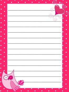 Valentine's Themed Writing Paper by Mrs Finn | TPT