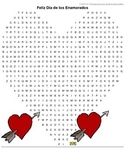 Valentine's Word Search in Spanish