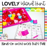 Valentines Word Work | Valentines Activities | Lovely Word Hunt