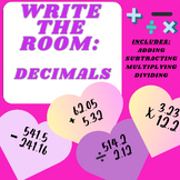 Valentines Write-the-Room Decimals