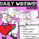 Valentines Writing Prompts PowerPoint | Editable Features 