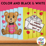 Valentines day Craft & activity: Teddy Bear Coloring Agamo