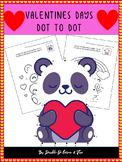 Valentines day Math Activities|Connect the Dots|Panda|Vale