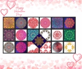 Valentines day activities Hearts and mandalas