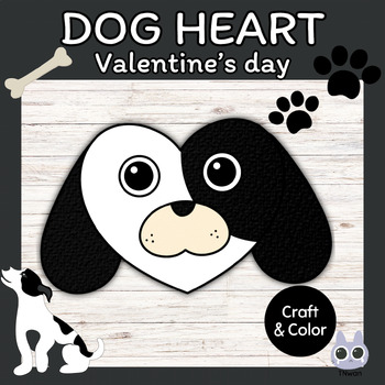 Valentines day activities,animal heart dog craft coloring,Bulletin Board