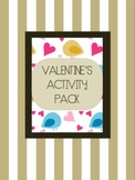 Valentine's day activity pack maths and english printables