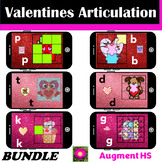 Valentines day articulation therapy activities for sounds 