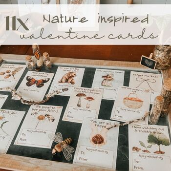Preview of Valentines day cards - NATURE INSPIRED