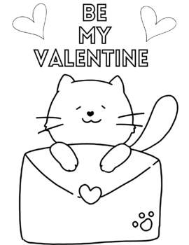 Valentines day coloring sheets by S B | TPT