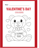 Valentines day coloring worksheets