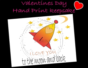 Preview of Valentines' day handprint printable
