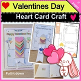 Valentines day heart pulling card craft - Valentines activ