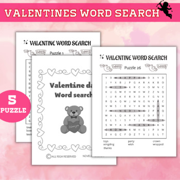 Preview of Valentines day word seach Puzzle