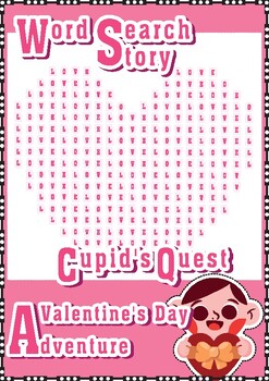 Preview of Valentines day word search middle school Story about Valentines, Cupid