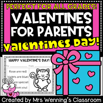Preview of Valentines for Parents & Guardians! Valentine Gift from Students! Differentiated