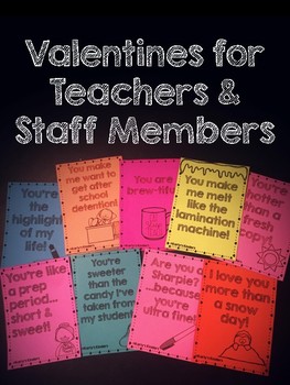 Preview of Valentines for Teachers & Staff Members