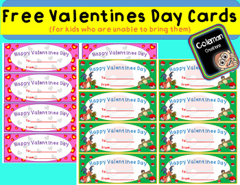Valentines (freebie for boys and girls) by ColemanCreations | TpT