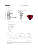 Valentinstag - Valentines Day German Worksheet