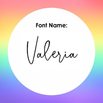 Preview of Valeria Font