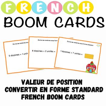 Preview of Valeur de position - convertir en forme standard French Boom Cartes