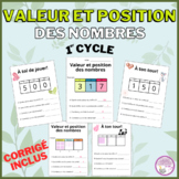 Valeur et position des nombres en français-Value & positio