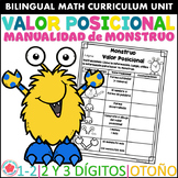 Valor Posicional Build a Monster Place Value English/Spanish