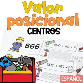 Preview of Valor Posicional Centros para segundo Español  Place Value Centers in Spanish