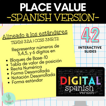 Preview of Valor de Posición Digital | Place Value Spanish (Valor Posicional)