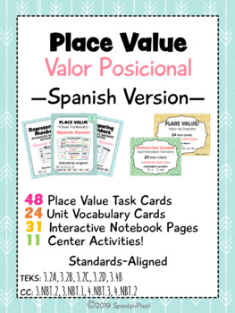 Preview of Valor de Posición (Posicional)- Place Value Spanish